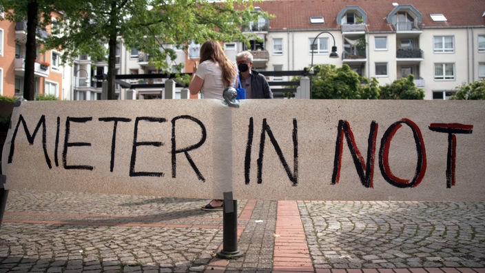 Banner mit "Mieter in Not"